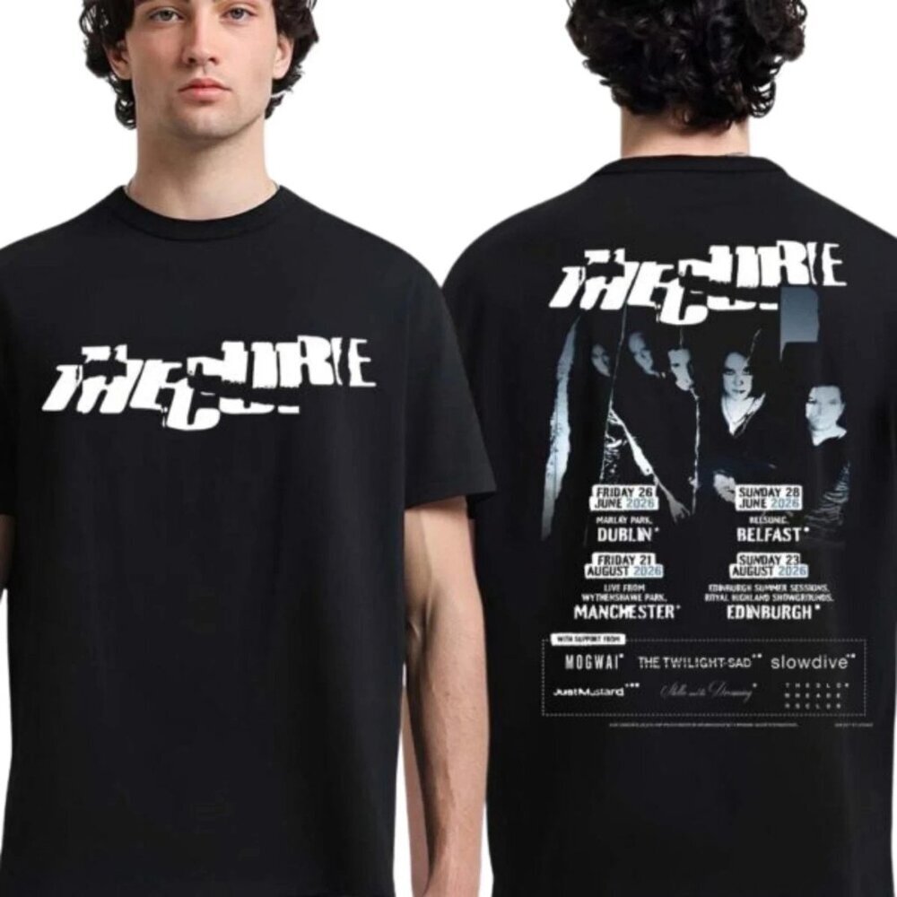 The Cure Tour 2026 Black Double Side Print Unisex T-Shirt 165